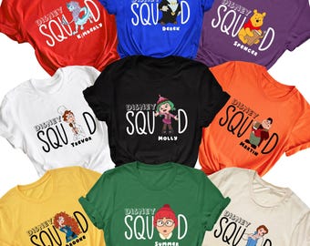 Custom All Disney Characters Squad Shirt, Disneyland Family Vacation 2026 Trip , Disney Squad Shirts, Disney Family Shirt, Custom Disney Tee