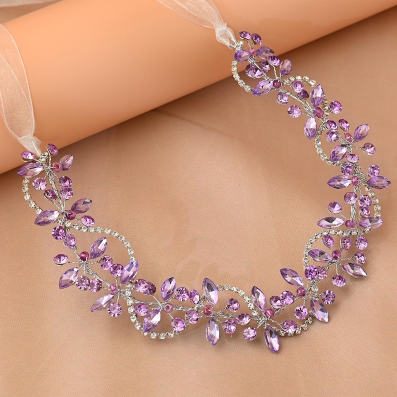 Purple special occasion fashion accessories - purple bridal and special occasion hair accessories