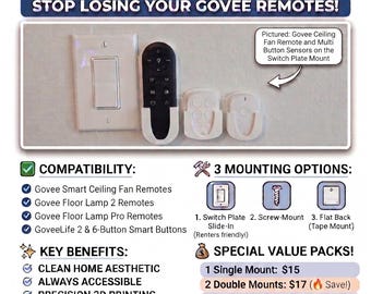 Govee Ceiling Fan /Floor Lamps / Multi Button Sensor Remote Control Mount