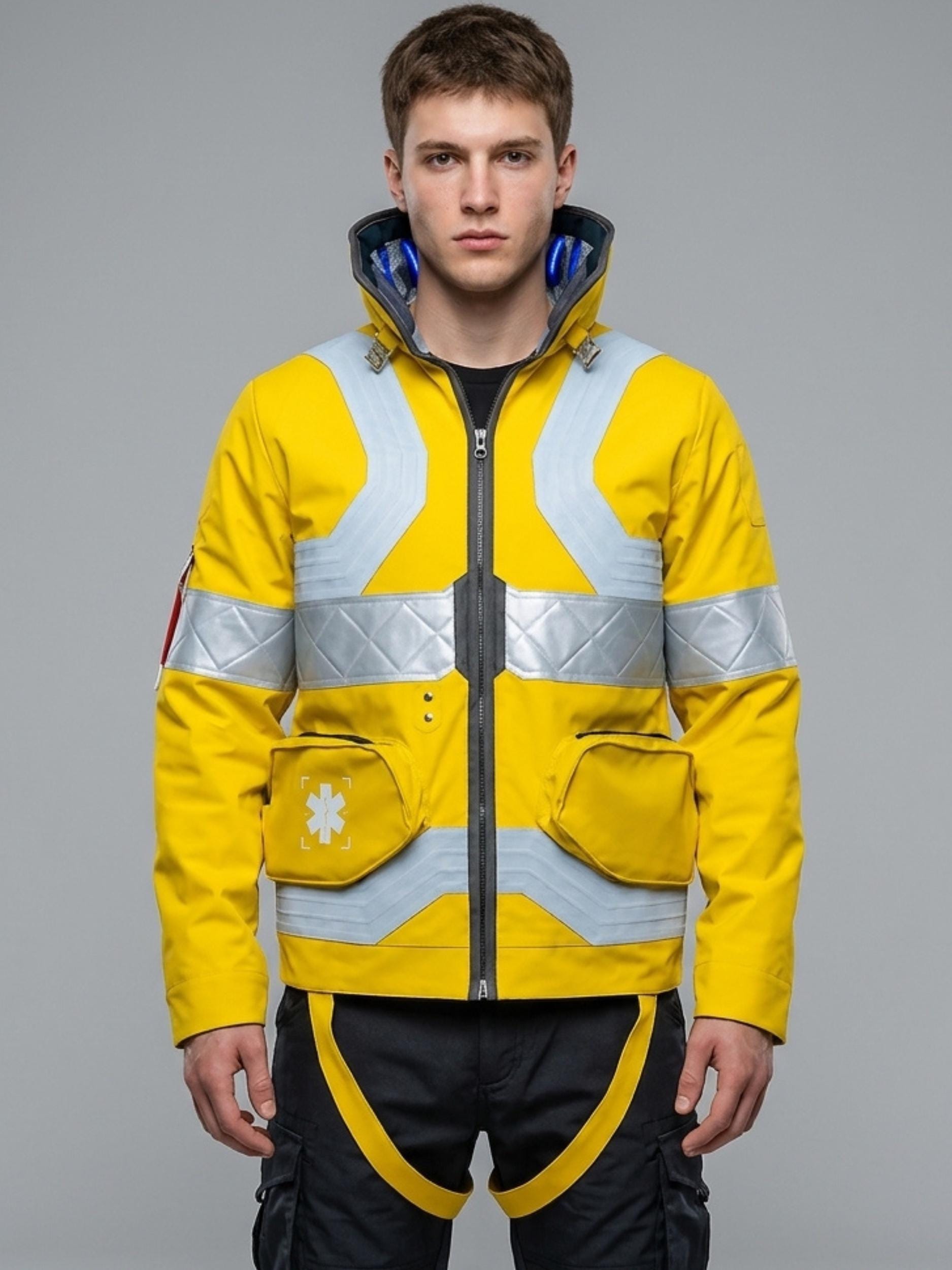 Techwear Yellow Jacket - Etsy