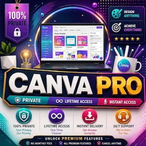 Lebenslanger Zugriff auf Canva Pro | Design-Tools, KI-Tools, Sofortlieferung