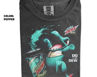 Totodile x Mountain Dew Baja Blast Shirt, Pocket Monster Unisex Streetwear