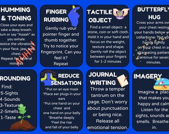 パニック発作と不安のヘルプカード - 16枚