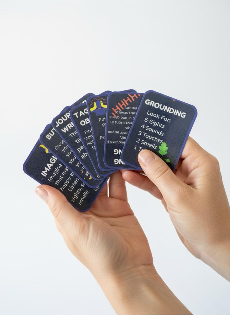 Panic Attack and Anxiety Help Cards-16 Cards image 4