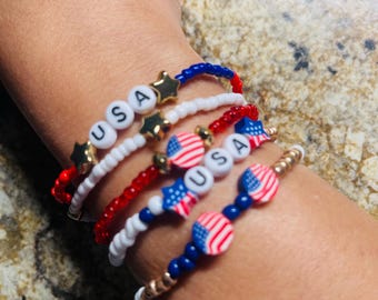 USA Bracelets with Flag