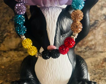 Color Ceramic Beads Strech Bracelet.