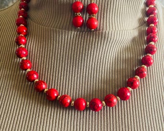 Red Natural Necklace.