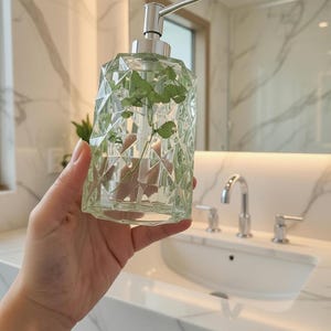 Handmade Natural Resin Liquid Soap Dispenser – Unique Coastal Home Decor