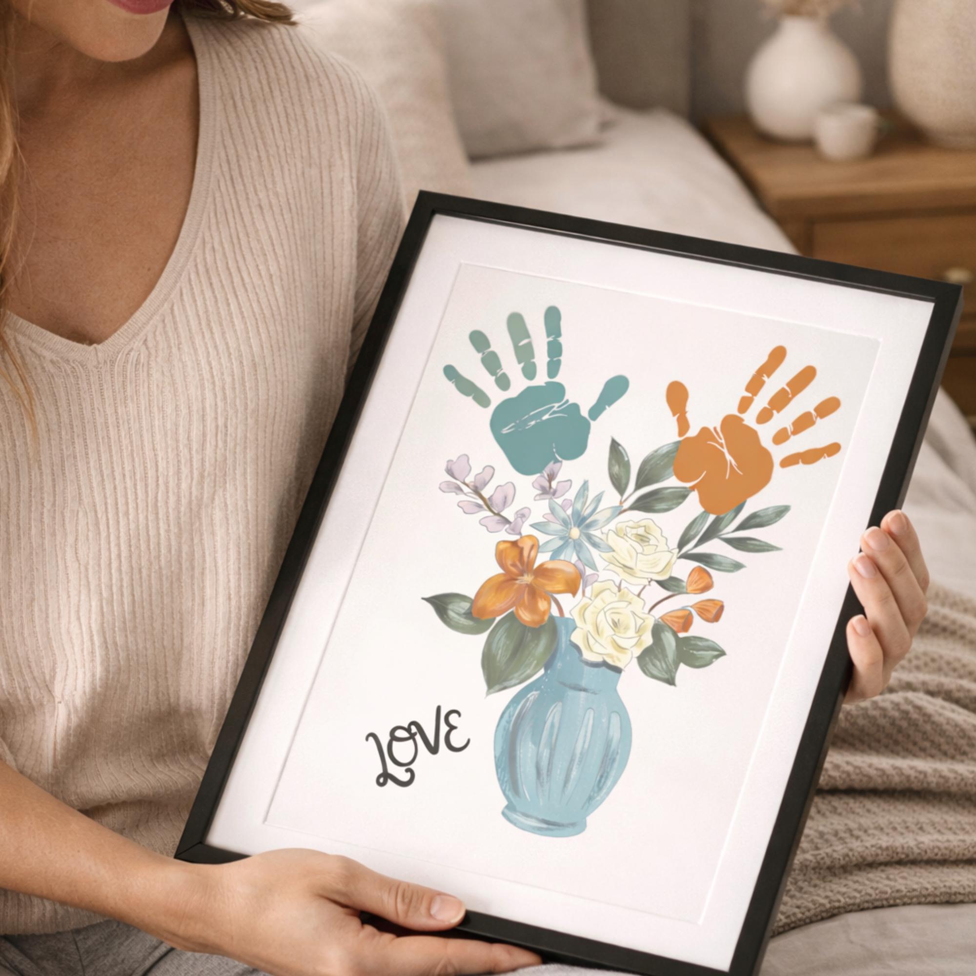 Mother's Day Handprint Bouquet Art | Kids Craft Keepsake (PDF Download ...