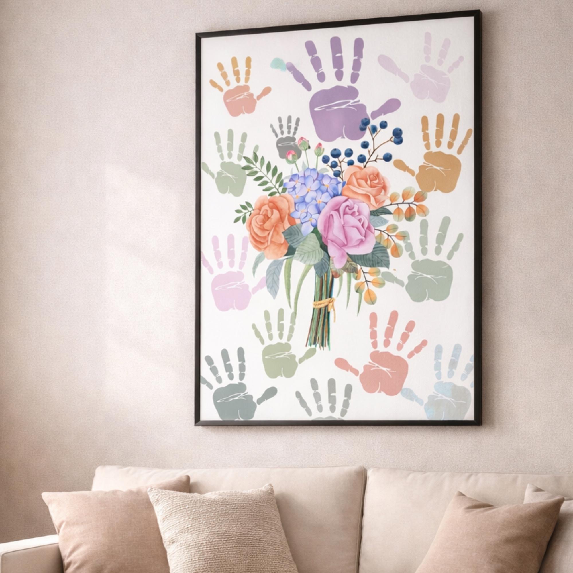 Mother's Day Handprint Bouquet Art | Kids Craft Keepsake (PDF Download ...