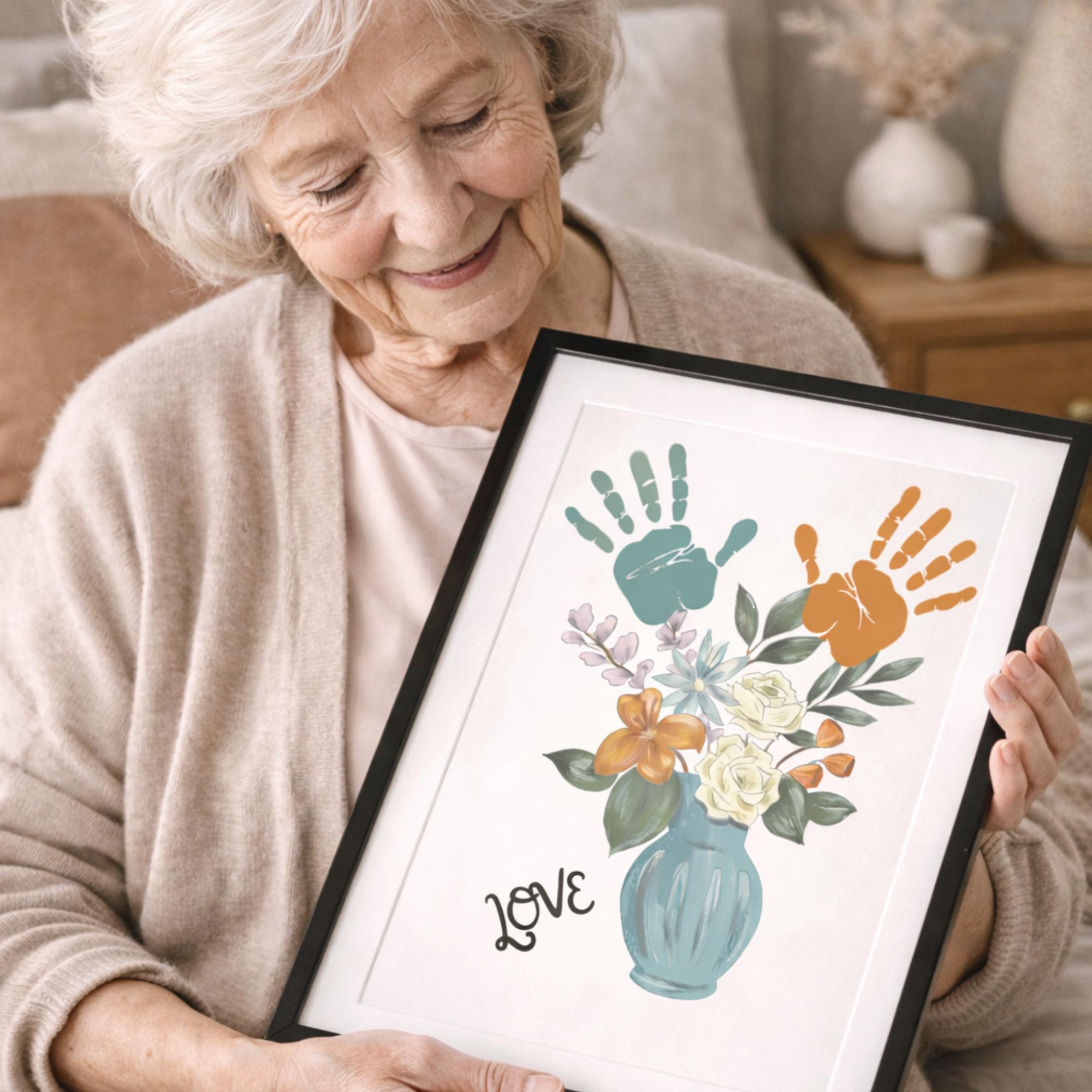 Mother's Day Handprint Bouquet Art | Kids Craft Keepsake (PDF Download ...
