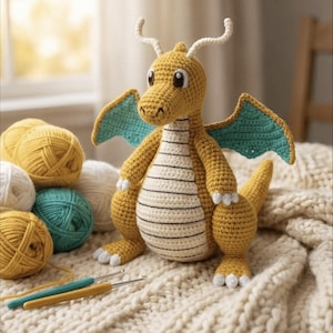Dragonite Amigurumi Crochet Pattern – Beginner Friendly Dragon Plushie Toy Guide