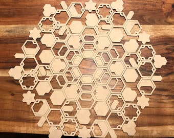 Hexagon Art SVG file for Laser Cutter - Commercial or Personal Use