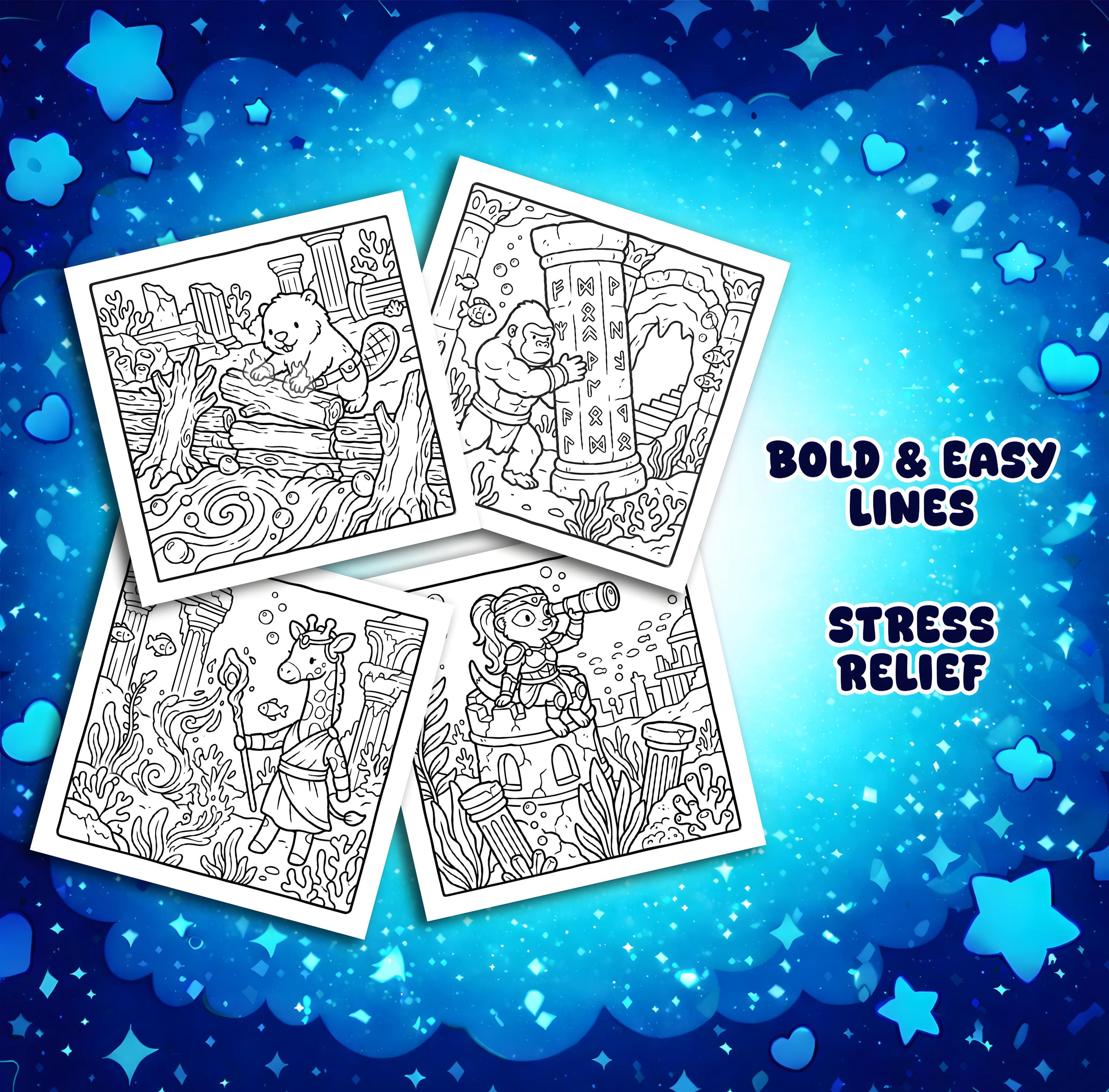 Cute Coloring Pages, Cozy Atlantis – 10 Part 2/4 Cozy Drawings, Bold ...
