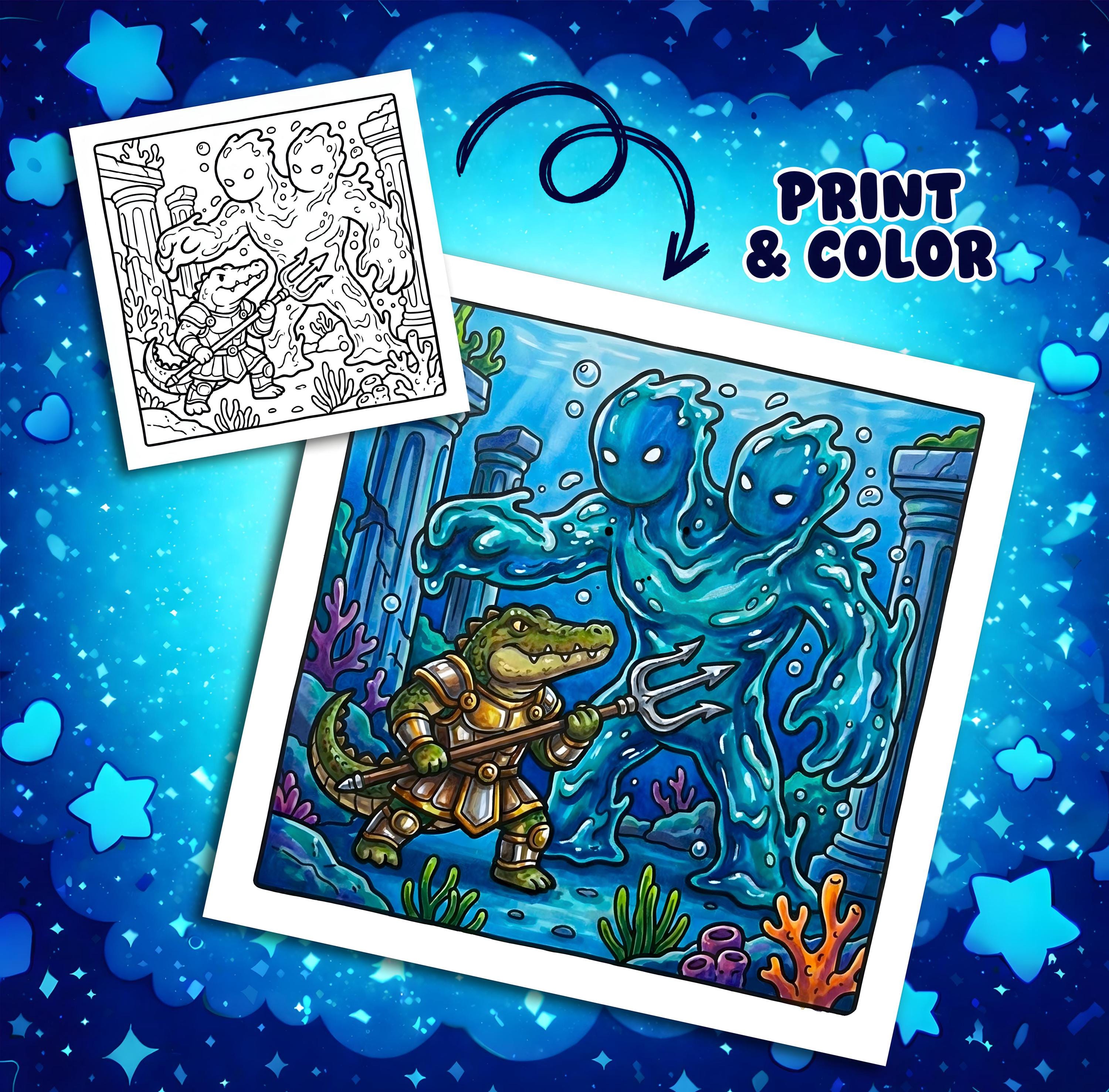 Cute Coloring Pages, Cozy Atlantis – 10 Part 2/4 Cozy Drawings, Bold ...