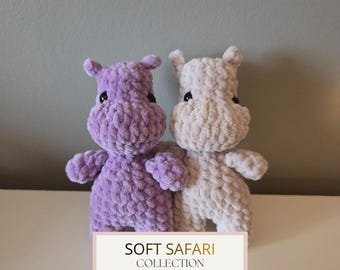 Schema all'uncinetto per ippopotami/senza cuciture • PDF Amigurumi facile / Download digitale / Humphery di Askedal