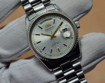 Orient President Automatic 46E701-91 Day/date ''fluted Bazel