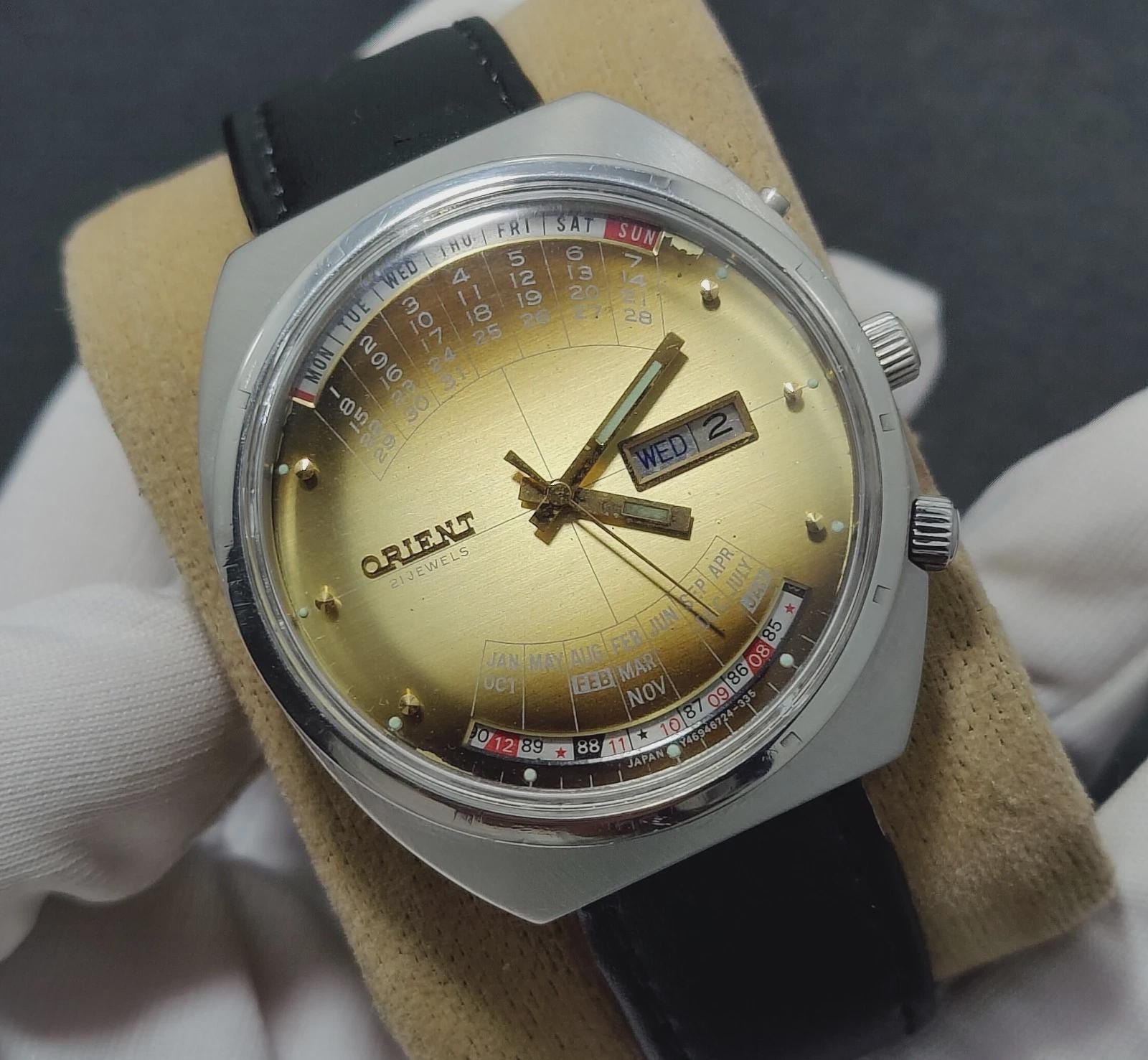 Vintage Orient Chronoace College Day-Date Automatic 21 Jewels Men\'s Watch Watch Orient College Perpetual Multi Year Calendar Automatic  main image 3