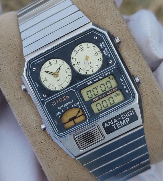 Rare Vintage Citizen Ana-digi Temp 8982-085019 Men's Watch M - Etsy