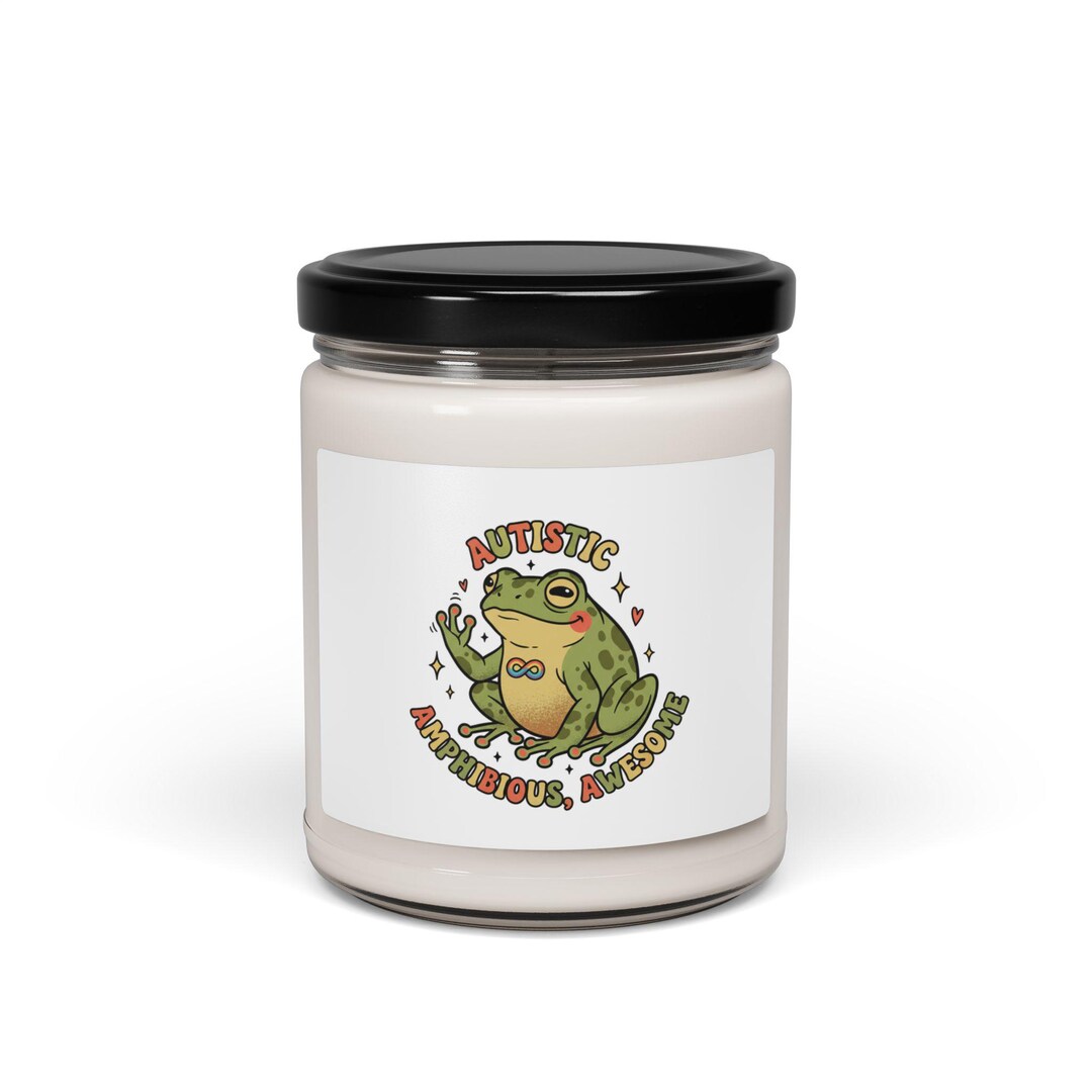 Autistic Frog Meme Candle, Soy Jar Candle | Neurodiversity Pride ...