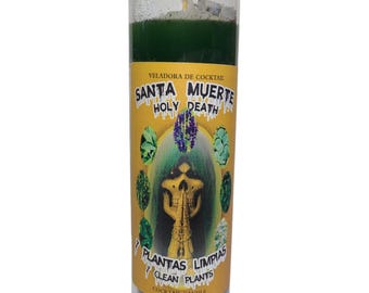 Santa Muerte 7 plantas limpiando / Santa Muerte 7 plantas limpias