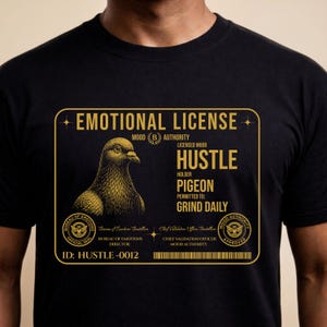 Divertente maglietta con piccione, regalo per gli amanti dei piccioni, maglietta Hustle Vibes, maglietta con uccello di città, regalo per la cultura del lavoro di squadra