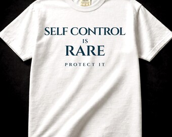 Selbstkontrolle ist selten Shirt, minimalistische ästhetische Streetwear T-Shirt, motivierende Männer Grafik-T-Shirt, Discipline Kleidung, Unisex Urban Fashion