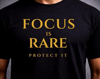 Fokus ist selten, Fokus ist selten, Selbstdisziplin Shirt, stoische Denkweise, Kleidung für tiefes Arbeiten, Aufmerksamkeit, keine Ablenkungen