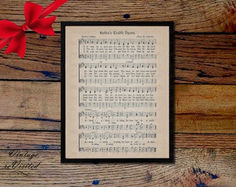 Away in the Manger Luther's Cradle Hymn Christmas Carol Vintage Sheet Music Hymn Instant Digital Download Printable Image Clipart vs0105