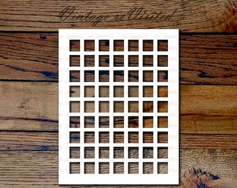 Scrabble Tile Template collage .75 x .83 63 panes PNG - PSD Instant Digital Download Printable Image Clipart Graphic Pendants Charms