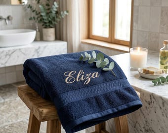Custom initial towel, vintage crest towel, Soft turkish towels, family gift giving