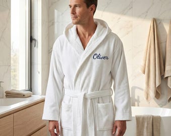 Albornoz con nombre bordado, bata de spa personalizada, regalo de boda