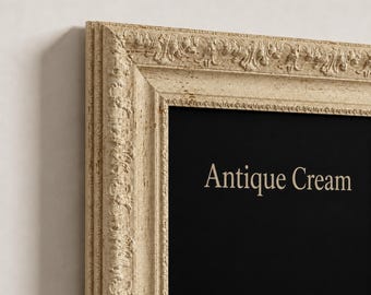 Antique Cream Bezel TV Frame Compatible with Samsung The Frame TVs, Handmade Decorative Frame, 2021–2026