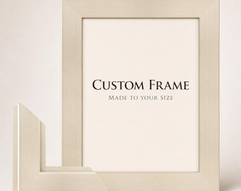 Champagne Custom Picture Frame, Made to Measure Canvas Frame, Photo and Art Print Frame, Elegant Wall Decor, Any Size