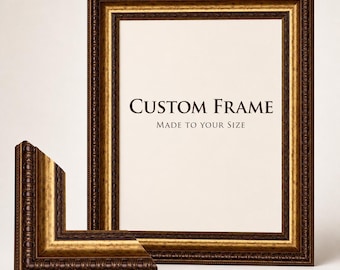 Custom Frame, Custom Size Picture Frame, Ornate Gold Frame, Vintage Photo Frame, Custom Art Frame, Handmade Wall Decor, Made in USA