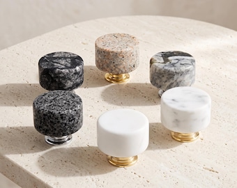 Natural Stone Cabinet Knobs, Marble Drawer Knobs, Modern Kitchen Cabinet Hardware, Dresser Knobs, Bathroom Vanity Pulls, Furniture Knobs