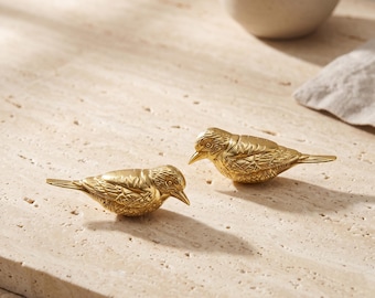 Bird Cabinet Knob Pull Brass Drawer Handle Vintage Furniture Hardware Kitchen Cabinet Knobs Dresser Pulls Nature Inspired Home Decor