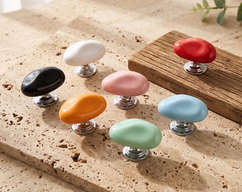 Stone Shape Cabinet Knob Pull Modern Drawer Handle Hardware Unique Cabinet Knobs Kitchen Dresser Pulls Furniture Hardware Home Decor Upgrade