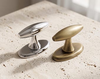 Zinc Alloy Cabinet Knob, Oval Drawer Pull, Modern Furniture Hardware, Minimalist Cabinet Handle, Luxury Dresser Knob, Vintage Home Decor