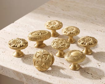 Vintage Cabinet Knobs, Floral Drawer Knobs, Antique Style Dresser Knobs, Kitchen Cabinet Hardware, Vanity Pulls, Furniture Handles
