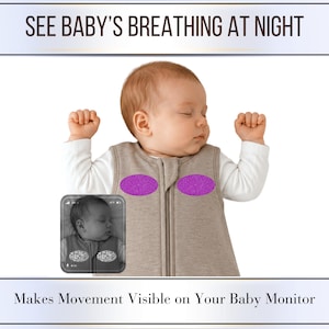 Makes Breathing Visible on Baby Monitor Iron On Patch for Sleep Sack Infant Sleepwear Oval Shape Newborn Gift