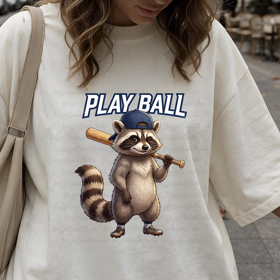 Winking Raccoon Play Ball PNG, Funny Baseball Animal Clipart, Game Day ...