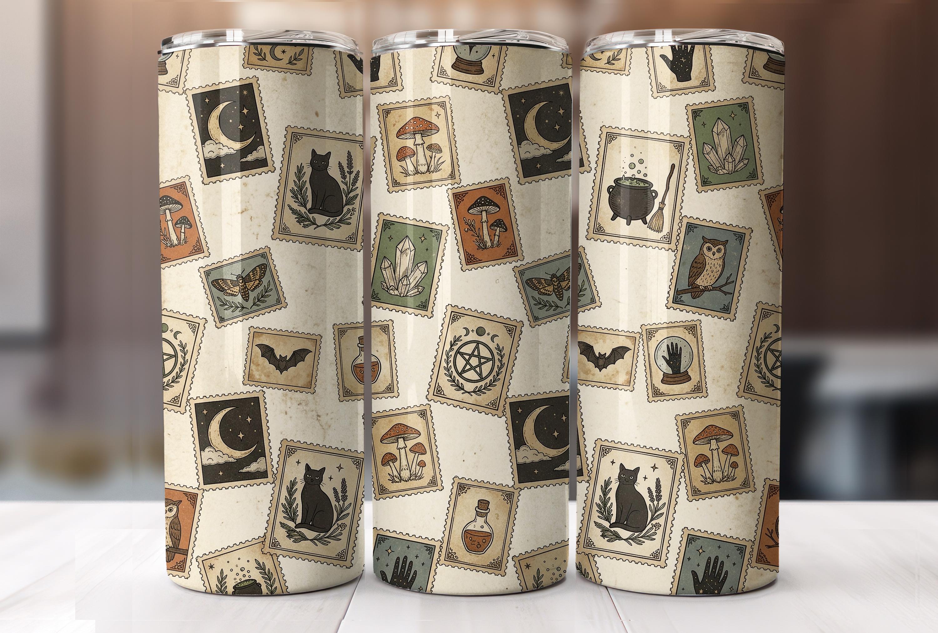 Witchy Tumbler Wrap PNG | Witches Brew Tumbler | Apothecary Tumbler ...