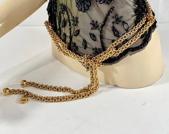 PALOMA PICASSO Heavy Gold Plated Chain Link Vintage Paloma Picasso XXX0 Kisses Hugs Gold Chain Belt | eBay main image 4