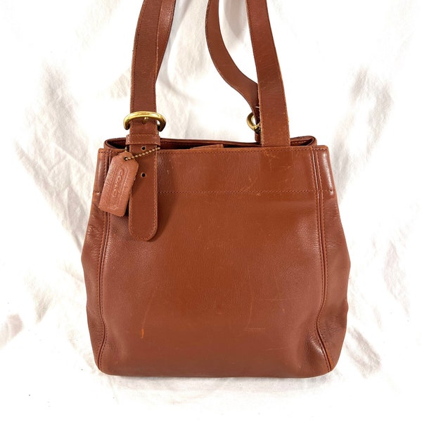 1996 COACH 4157 British Tan Leather Waverly SoHo Tote Shoulder Bag Made in The United States