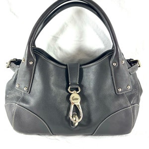 Bolso de hombro tipo cartera con cierre de piel marrón de DOONEY & BOURKE