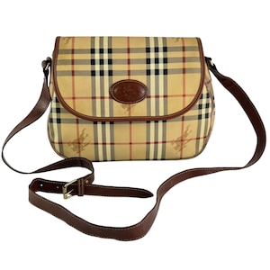 Vintage BURBERRY Multi Canvas Nova Check HayMarket Crossbody Made in Italy