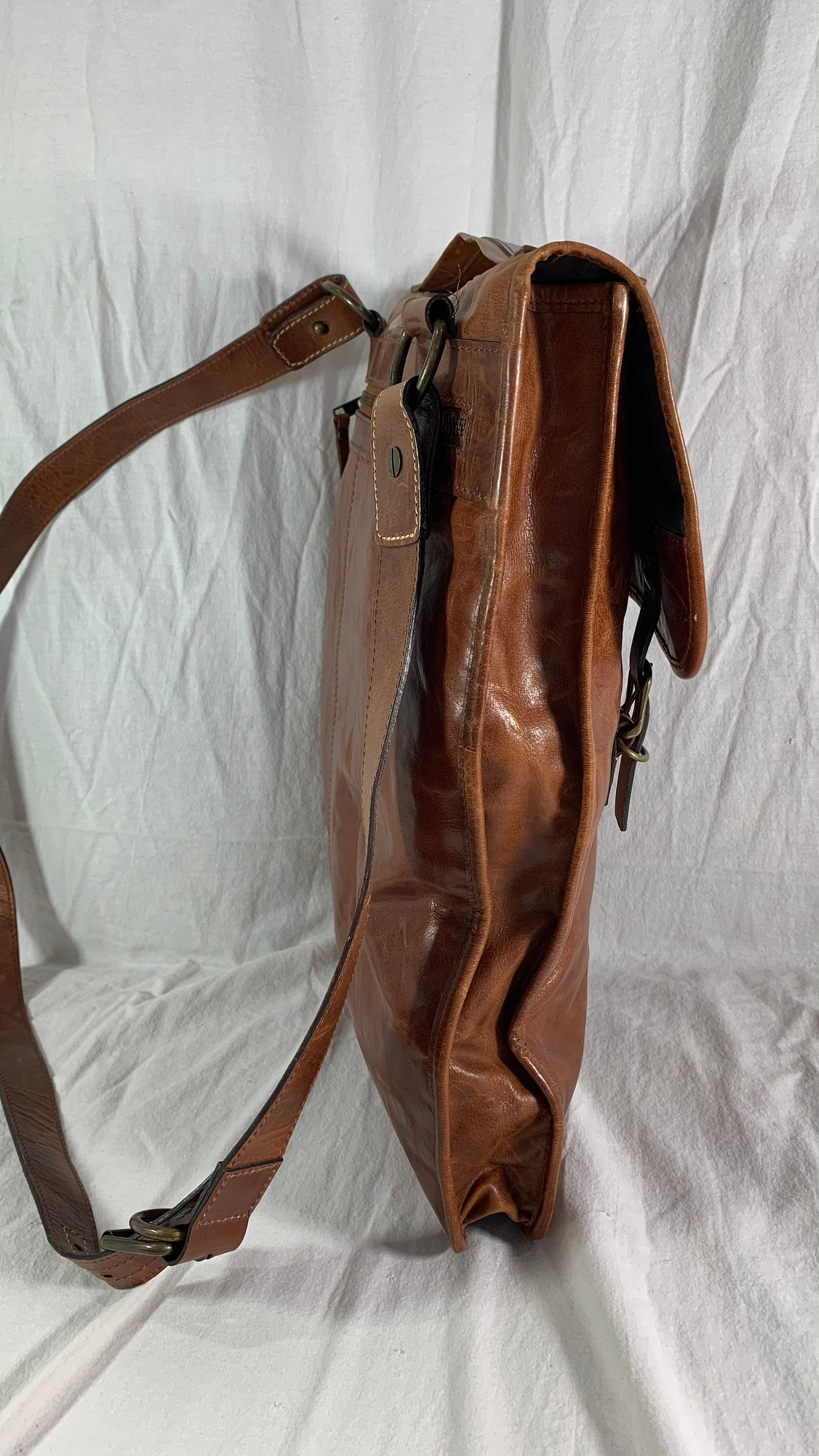 WILSONS Leather Pelle Studio Brown Leather Messenger Bag - Etsy UK