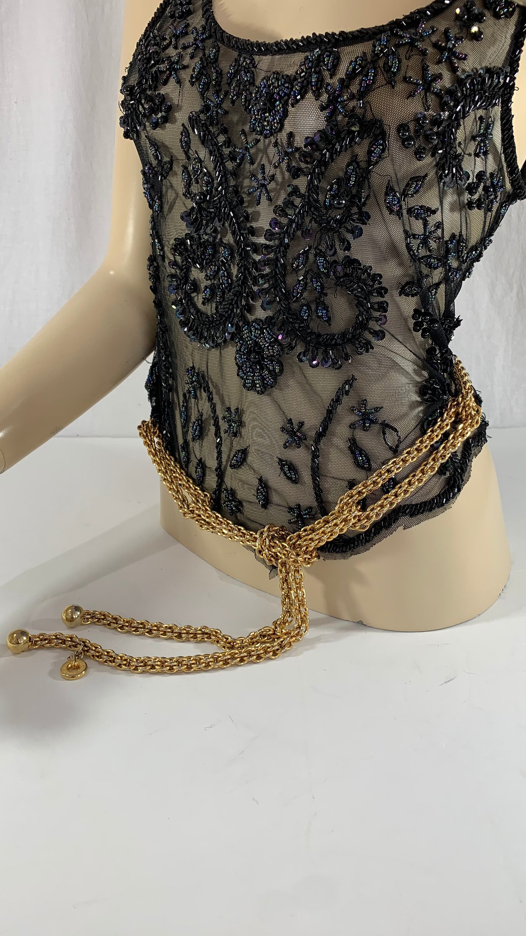 PALOMA PICASSO Vintage Heavy Gold Plated Chain Link Belt - Etsy display picture 1
