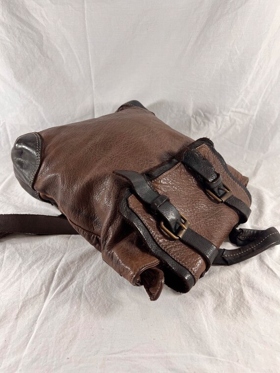 Great Authentic Vintage Two tones Brown Leather R… - image 4